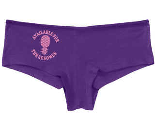 Available for Threesomes - Swinger Pineapple - Purple Boyshort
