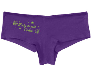 Baby It's Cold Outside - Purple Boy Short