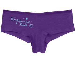 Baby It's Cold Outside - Purple Boy Short
