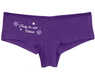 Baby It's Cold Outside - Purple Boy Short