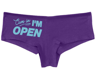 Cum In I'm Open - Purple Boy Short
