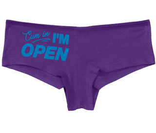 Cum In I'm Open - Purple Boy Short
