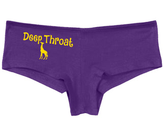 Deepthroat - Funny Giraffe Logo - Purple Boy Short
