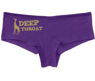 Deep throat - Giraffe Funny Logo - Purple Boy Short