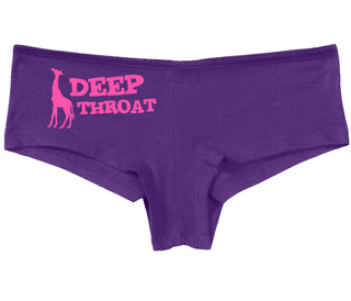 Deep throat - Giraffe Funny Logo - Purple Boy Short