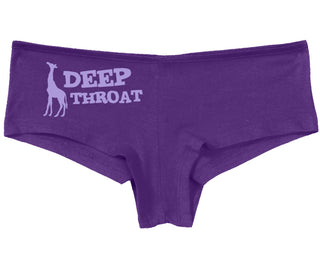 Deep throat - Giraffe Funny Logo - Purple Boy Short