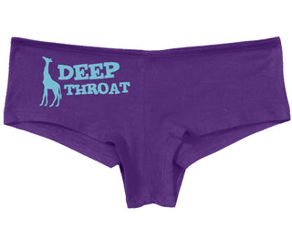 Deep throat - Giraffe Funny Logo - Purple Boy Short