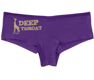 Deep throat - Giraffe Funny Logo - Purple Boy Short