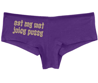 Eat My Wet Juicy Pussy - Purple Boy Short