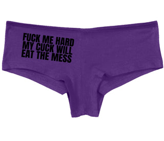 Fuck Me Hard Cuck Will Eat The Mess - Purple Boy Short