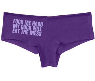 Fuck Me Hard Cuck Will Eat The Mess - Purple Boy Short