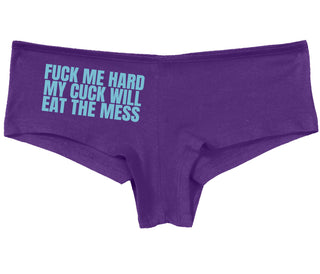 Fuck Me Hard Cuck Will Eat The Mess - Purple Boy Short