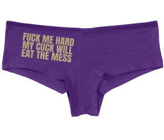 Fuck Me Hard Cuck Will Eat The Mess - Purple Boy Short