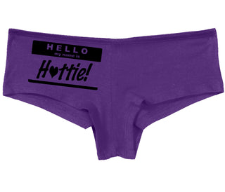 Hello My Name Is Hottie - Purple Boy Short