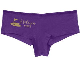 Hole In One - Funny Golf - Purple Boy Short