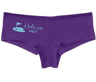 Hole In One - Funny Golf - Purple Boy Short
