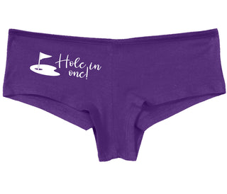 Hole In One - Funny Golf - Purple Boy Short