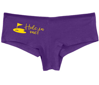 Hole In One - Funny Golf - Purple Boy Short