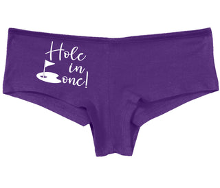 Hole In One - Suggestive Golf - Purple Boy Short