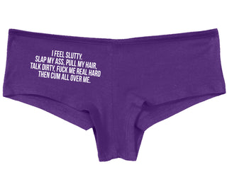I Feel Slutty - Slap My Ass - Talk Dirty  - Purple Boy Short