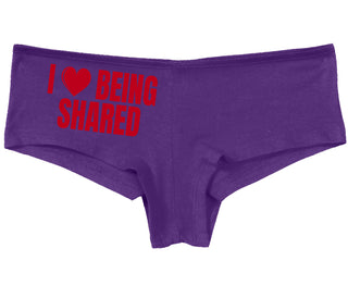 I Love Being Shared - Purple Boy Short