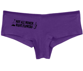 Not All Women Want Flowers - Purple Boy Short