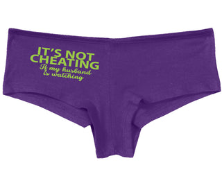 It’s Not Cheating If My Husband Watches - Purple Boy Short