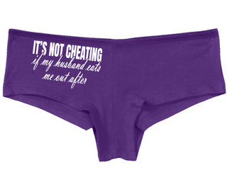 It's Not Cheating If My Husband Eats Me Out After - Purple Boy Short