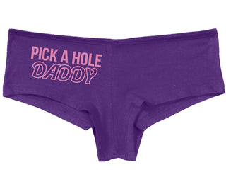 Pick A Hole Daddy - Purple Boy Short