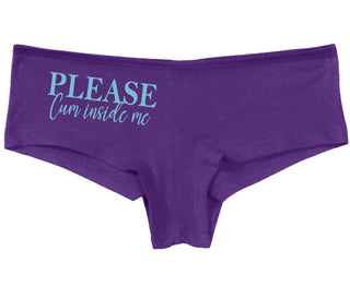 Please Cum Inside Me - Purple Boy Short