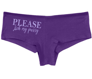 Please Lick My Pussy - Purple Boy Short