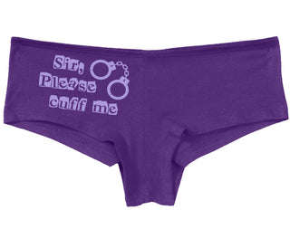 Sir Please Cuff Me - Purple Boy Short