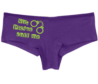 Sir Please Cuff Me - Purple Boy Short