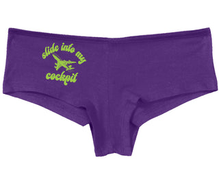 Slide Into My Cockpit - Purple Boy Short