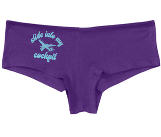 Slide Into My Cockpit - Purple Boy Short