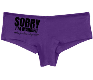 Sorry I'm Married Unless You Have A Huge Cock - Purple Boy Short