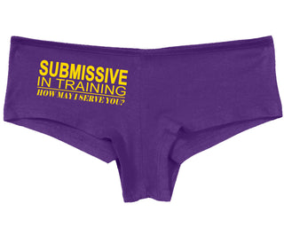 Submissive In Training How May I Serve You - Purple Boy Short
