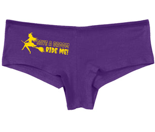 Save A Broom - Ride Me - Witch - Purple Boy Short