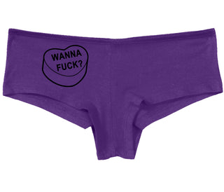 Valentines Day Candy - Wanna Fuck - Purple Boy Short