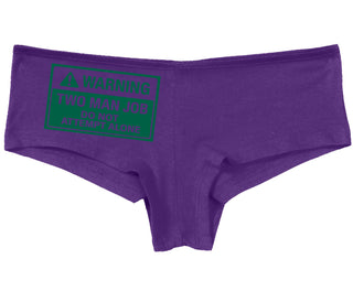 Warning Two Man Job - Purple Boy Short