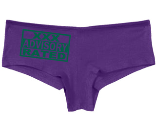 XXX Rated  Advisory Warning - Purple Boy Short