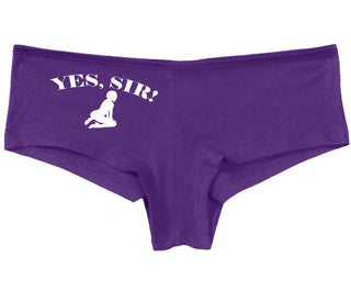 Yes Sir - Submissive Woman - Purple Boy Short