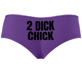 2 Dick Chick - Purple Boyshort