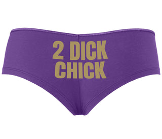 2 Dick Chick - Purple Boyshort