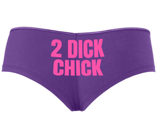 2 Dick Chick - Purple Boyshort