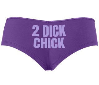 2 Dick Chick - Purple Boyshort