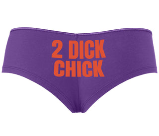 2 Dick Chick - Purple Boyshort