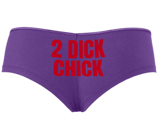 2 Dick Chick - Purple Boyshort