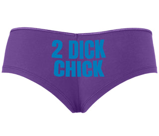 2 Dick Chick - Purple Boyshort