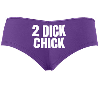 2 Dick Chick - Purple Boyshort